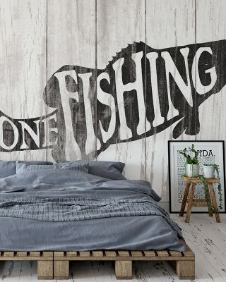 Gone Fishing Wallpaper Mural