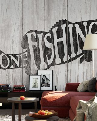Gone Fishing Wallpaper Mural