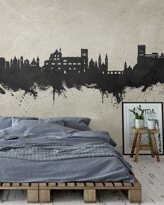 Granada Spain Skyline Concrete Wallpaper Mural