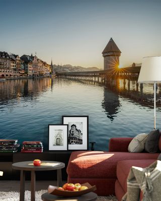 Lucerne Sunrise Scenic Wallpaper