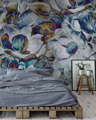 Magnolia Art Floral Wallpaper