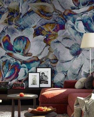 Magnolia Art Floral Wallpaper