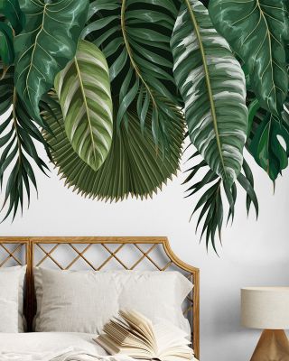 Monstera Cave Tropical Wallpaper