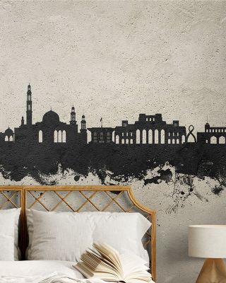 Muscat Oman Skyline Concrete Wallpaper