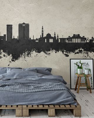 Muscat Oman Skyline Concrete Wallpaper