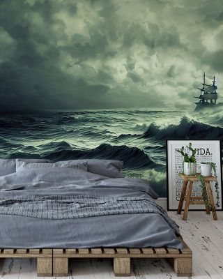 Mystery Ship Scenic Wallpaper