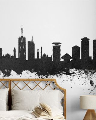 Nairobi Kenya Skyline Black & White Wallpaper