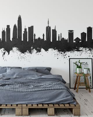 Nairobi Kenya Skyline Black & White Wallpaper