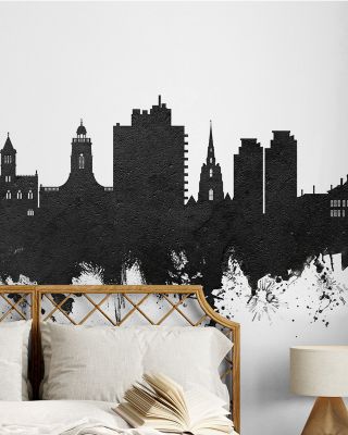 Northampton England Skyline Black & White Wallpaper
