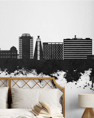 Port-au-Prince Haiti Skyline Black & White Wallpaper