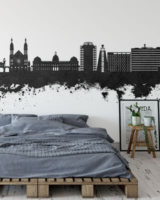 Port-au-Prince Haiti Skyline Black & White Wallpaper