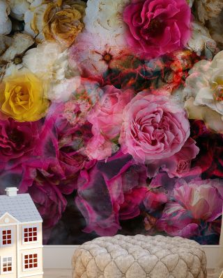 River of Roses Floral Wallpaper
