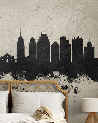 San Antonio Texas Skyline Concrete Wallpaper