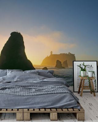 Sea Stacks In Pacific Ocean Scenic Wallpaper