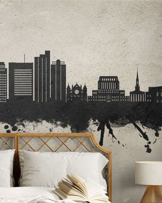 Shreveport Louisiana Skyline Concrete Wallpaper