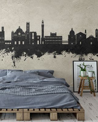 Siena Italy Skyline Concrete Wallpaper
