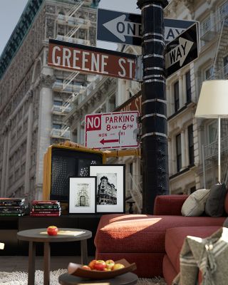 Soho Greene St Sign Manhattan Urban Wallpaper
