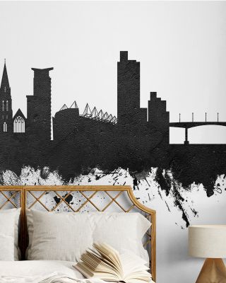 Southampton England Skyline Black & White Wallpaper