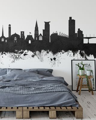 Southampton England Skyline Black & White Wallpaper