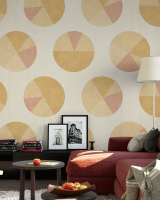 Southwest Pie White Abstract Wallpaper