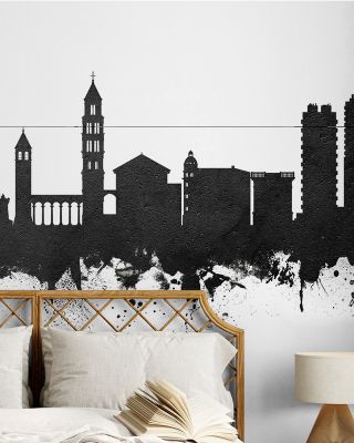 Split Croatia Skyline Black & White Wallpaper