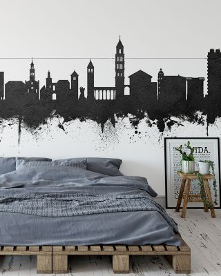 Split Croatia Skyline Black & White Wallpaper