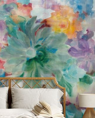 Succulent Florals Botanical Wallpaper