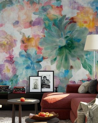 Succulent Florals Botanical Wallpaper