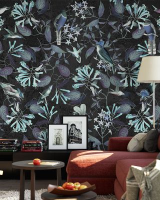 Tescoma Birds of Beauty in Dark Floral Wallpaper