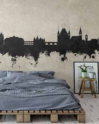 Thun Switzerland Skyline Concrete Wallpaper
