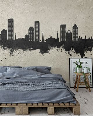 Umm Al Quwain Skyline Concrete Wallpaper