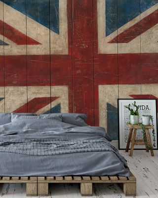 Union Jack Panel Patriotic Wallpaper