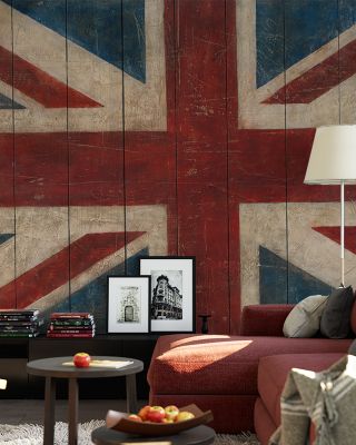 Union Jack Panel Patriotic Wallpaper
