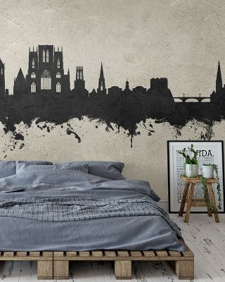 York England Skyline Concrete Wallpaper