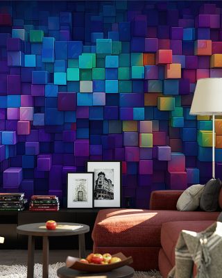 Building Blocks Army Themed Wallpaper