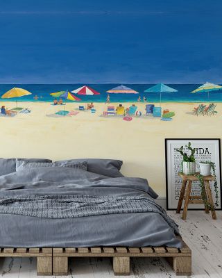 Day at the Beach Relaxing Seascape Wallpaper