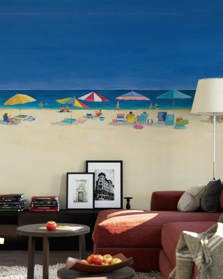 Day at the Beach Relaxing Seascape Wallpaper