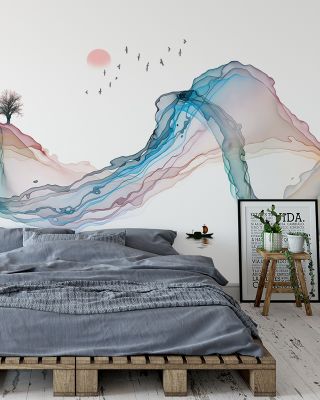 Floating Landscape Dreamy Aerial View Wallpaper
