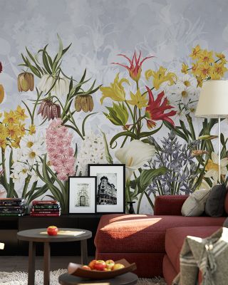 Happy Spring Flowers Bright Floral Wallpaper