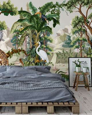 Jungle Scenery Exotic Wildlife Wallpaper
