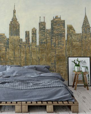 Lavish Skyline Urban Chic Wallpaper