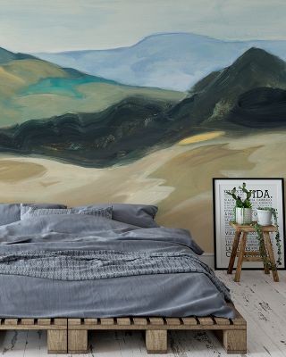 Layered Mountains Adventure-Inspired Wallpaper