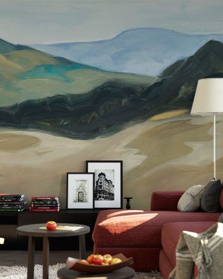Layered Mountains Adventure-Inspired Wallpaper