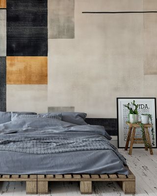 Mondrisque No.1 Abstract Geometric Wallpaper