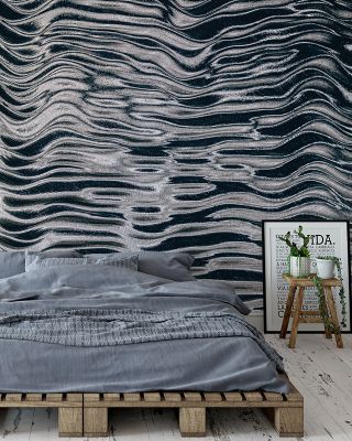 Shimmer Liquidity Abstract Metallic Wallpaper