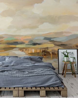 Subtle Hillside View Tranquil Landscape Wallpaper
