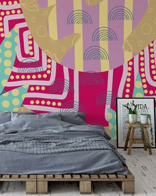 Trippy Cactus Whimsical Desert Wallpaper