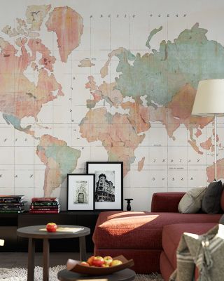 Across the World III Map Wallpaper