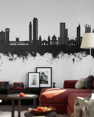 Asunción Paraguay Skyline Black & White Wallpaper