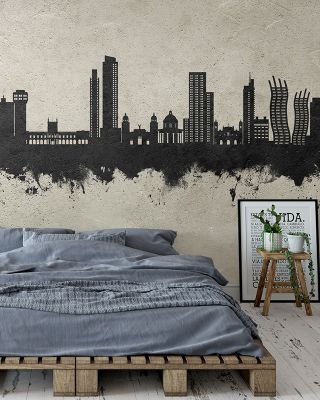 Asunción Paraguay Skyline Concrete Wallpaper